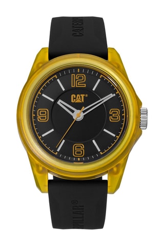 Orologio in silicone Landscape - Nero e giallo