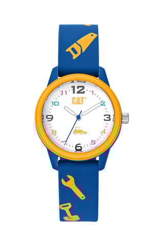 Orologio al quarzo in silicone - Blu e giallo