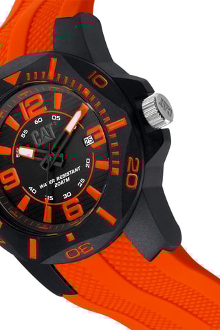 Orologio al quarzo in silicone - Arancione e nero