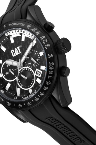 Orologio al quarzo in silicone - Tachimetro - Nero e bianco