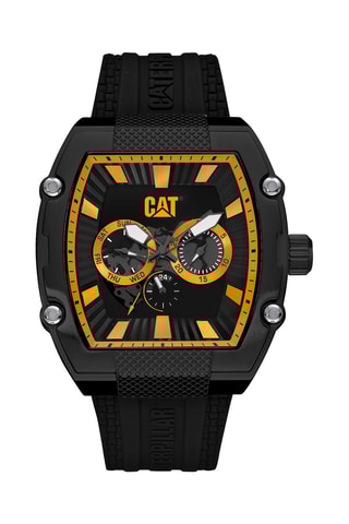 Orologio al quarzo in silicone - Nero e giallo