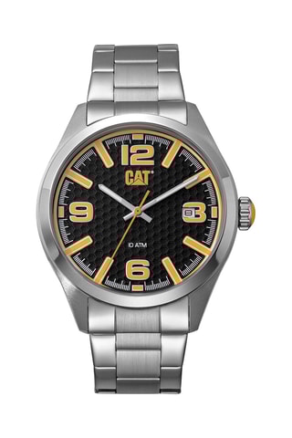 Orologio al quarzo in acciaio - Argentato e nero