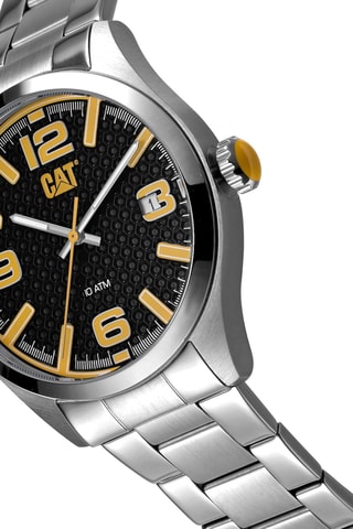 Orologio al quarzo in acciaio - Argentato e nero