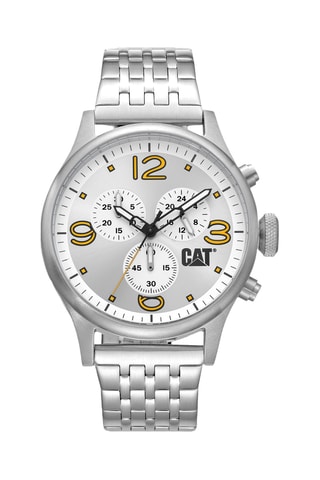 Orologio al quarzo in acciaio - Cronografo - Argentato