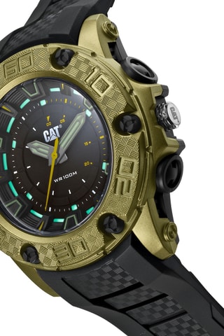 Orologio al quarzo in poliuretano - Kaki e nero