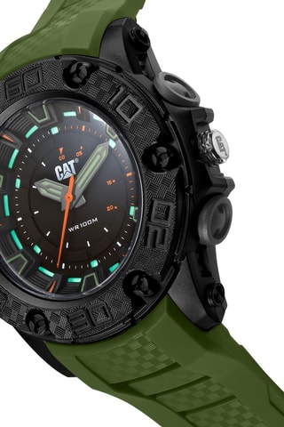 Orologio al quarzo in silicone - Verde e nero