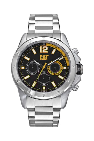 Orologio al quarzo in acciaio - Cronografo - Argentato e nero