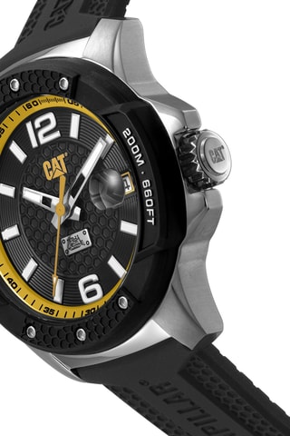 Orologio al quarzo in silicone - Nero e giallo