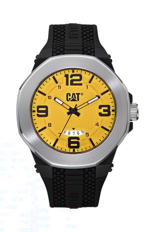 Orologio al quarzo in silicone - Nero e giallo