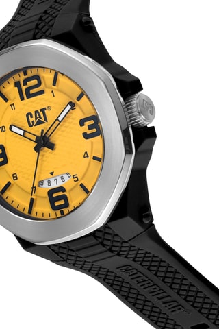 Orologio al quarzo in silicone - Nero e giallo