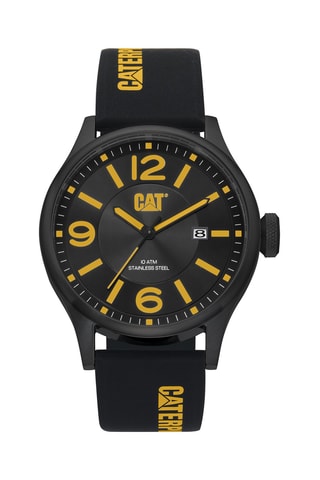 Orologio al quarzo in silicone - Nero e giallo