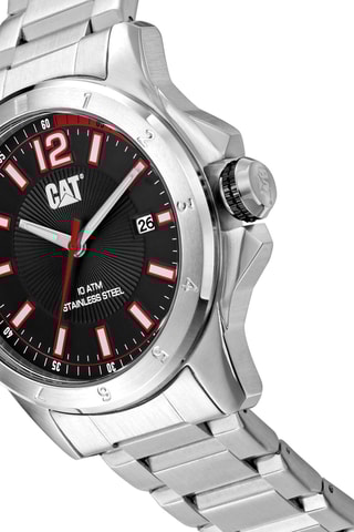 Orologio al quarzo in acciaio - Argentato e nero