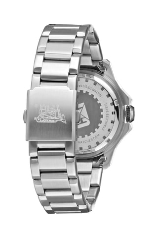 Orologio al quarzo in acciaio - Argentato e bianco