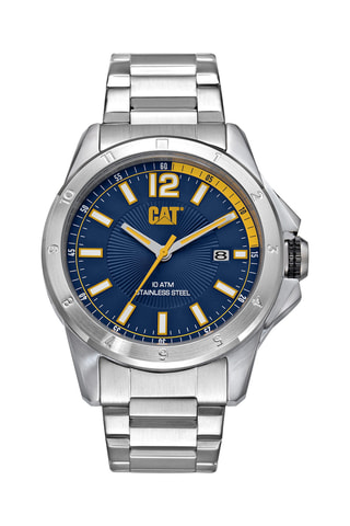 Orologio al quarzo in acciaio - Argentato e navy