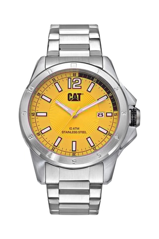 Orologio al quarzo in acciaio - Argentato e giallo