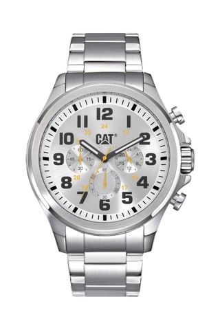 Orologio al quarzo in acciaio - Cronografo - Argentato