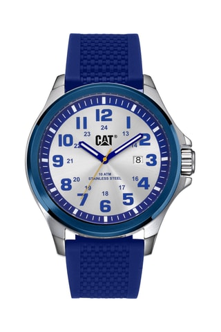 Orologio al quarzo in silicone - Blu elettrico e argentato