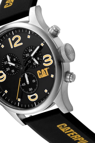 Orologio al quarzo in silicone - Cronografo - Nero e giallo