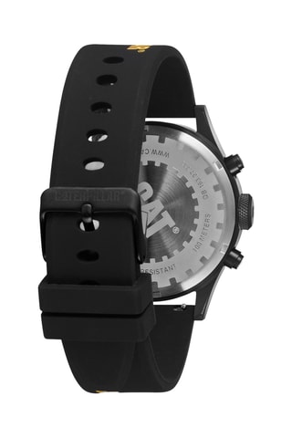 Orologio al quarzo in silicone - Cronografo - Nero e giallo