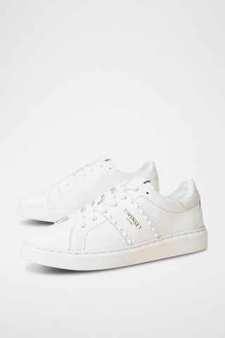 Zapatillas de piel de vaqueta - Blanco