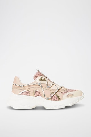 Zapatillas de piel de vaqueta - Rosa empolvado