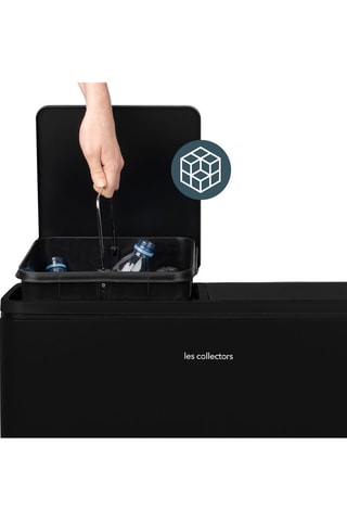 Cubo de reciclaje con pedales de acero inoxidable - 2 x 30 l