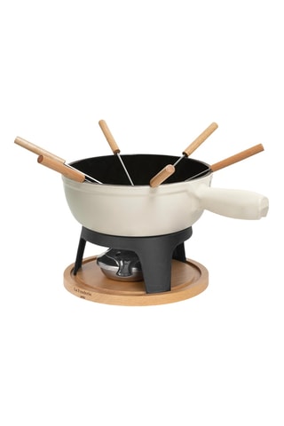 Kit de fondue de metal fundido esmaltado - 6 personas - 1,8 l