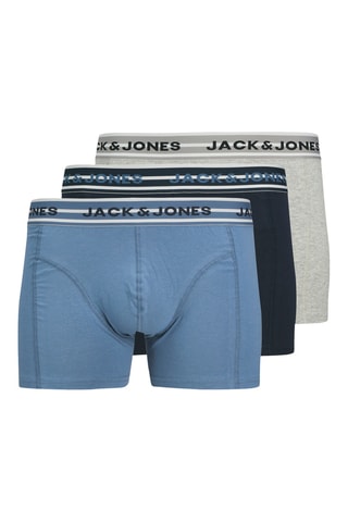 3 Boxers - Gemêleerd Lichtgrijs en Blauw