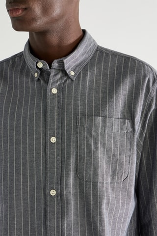 Biologisch Katoenen Overhemd - Marineblauw en Ecru