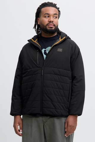 Gewatteerde Jas met Capuchon - Zwart