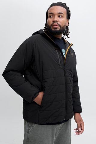 Gewatteerde Jas met Capuchon - Zwart