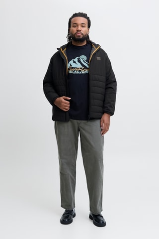 Gewatteerde Jas met Capuchon - Zwart