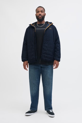 Gewatteerde Jas met Capuchon - Nachtblauw