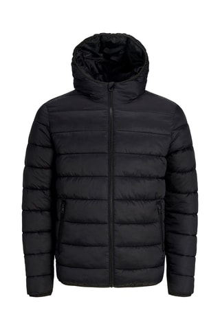 Gewatteerde Jas met Capuchon - Zwart