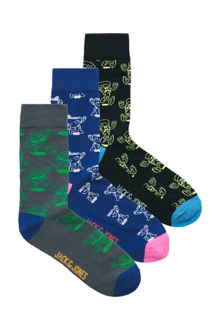 3 Paar Sokken - Koningsblauw en Zwart