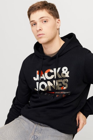 Regular Sweater met Capuchon - Zwart