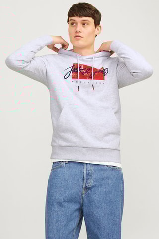 Sweater met Capuchon - Gemêleerd Wit