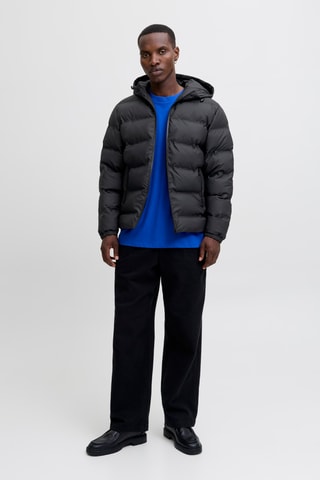 Gewatteerde Jas met Capuchon - Zwart