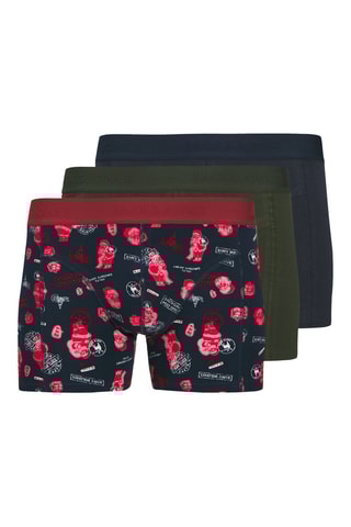 3 Boxers - Marineblauw en Kaki