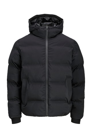 Gewatteerde Jas met Capuchon - Zwart