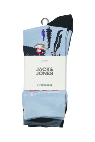 3 paar sokken - Donkergrijs en Hemelsblauw