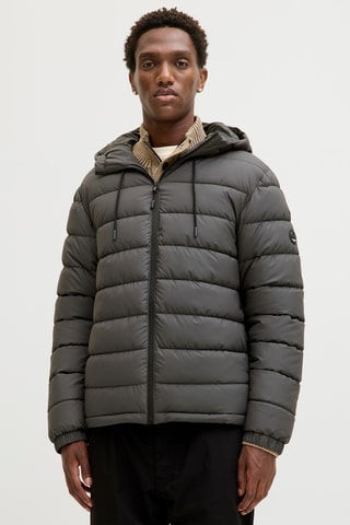 Gewatteerde Jas met Capuchon - Antraciet