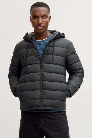 Gewatteerde Jas met Capuchon - Zwart