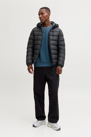 Gewatteerde Jas met Capuchon - Zwart