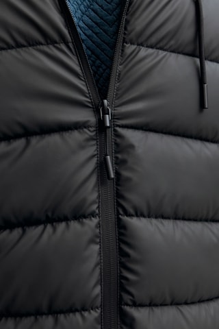 Gewatteerde Jas met Capuchon - Zwart