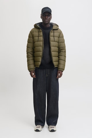 Gewatteerde Jas met Capuchon - Groen