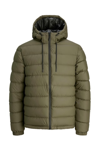 Gewatteerde Jas met Capuchon - Groen