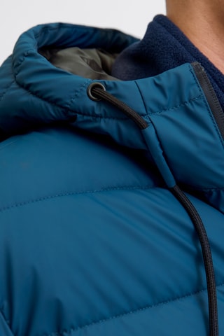 Gewatteerde Jas met Capuchon - Pauwblauw