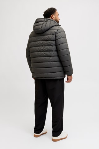 Gewatteerde Jas met Capuchon - Donkergrijs