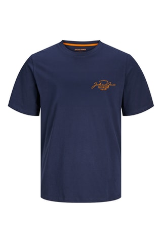T-shirt - Marineblauw en Oranje